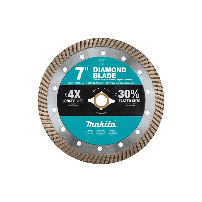 Makita B-69727 7" Diamond Blade, Turbo, General Purpose