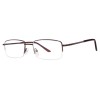 MODERN OPTICAL DELUXE MEN'S EYEGLASSES 54-18-145 BROWN SEMI RIMLESS W/