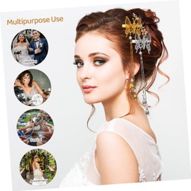 Baluue 8pcs Butterfly Hair Clips Moving Glitter 3d Tassel Hair Pins for Women Girls Butterfly Clip Clamp for Wedding Party