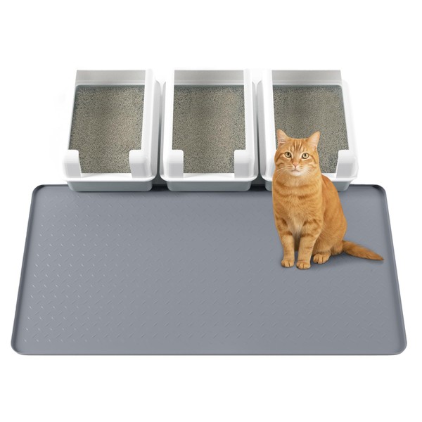 XL Litter Mat for Senior Cats: 50x25in 0.63in Rim One