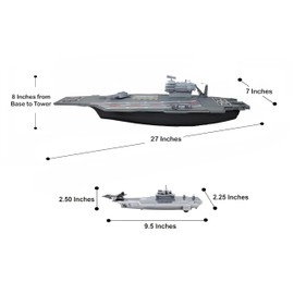 Aircraft Carrier Toy with Warplanes Fighter Jets Launching Planes Catapult Aircraft Helicopters Tanks Trucks Army Men Soliders