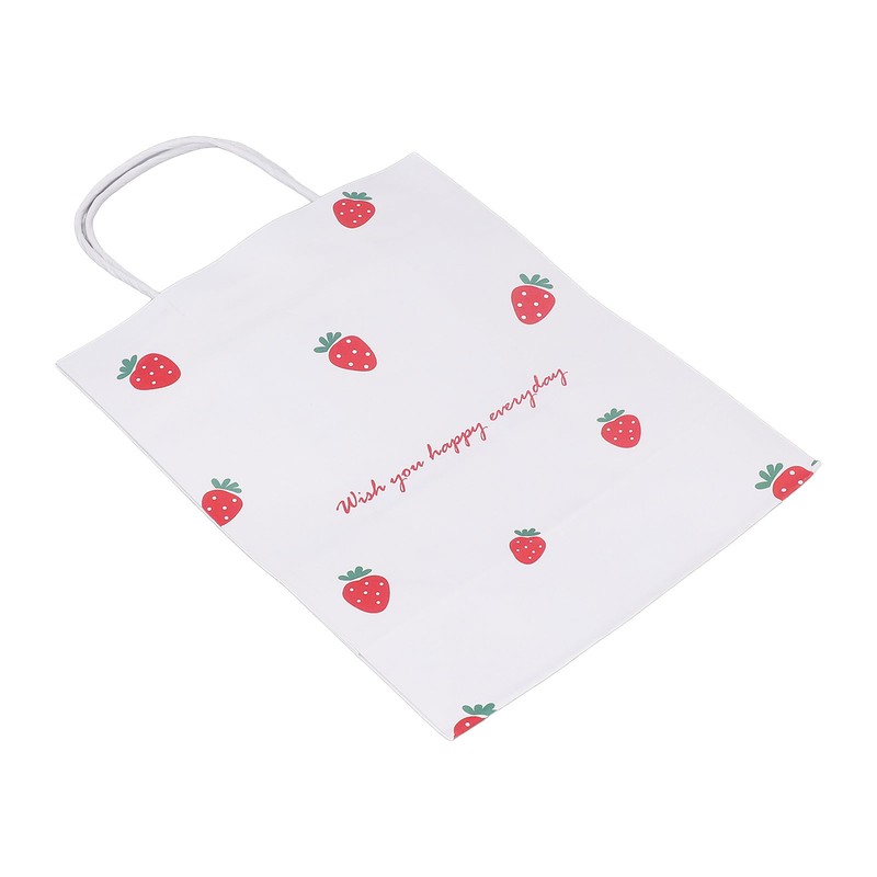 10Pcs Gift Bags Medium Size Reusable Odorless Strawberry Pattern Widely