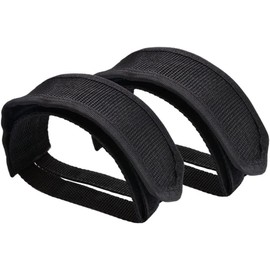 1 Pairs Bike Pedal Straps, Black Bicycle Feet Straps Cycling Adhesive Pedal Toe Clip Strap Belt, for Fixed Gear Bike, Bicycle Pedal Straps