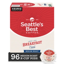 Seattle's Best Coffee K-Cup Coffee Pods—Medium Roast Coffee—Breakfast Blend for Keurig Brewers, 100% Arabica—4 boxes (96 pods total)