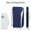 Zoppen RFID Travel Wallet & Documents Organizer Zipper Case -