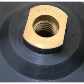 4 Inch Polishing Rubber Pad JDK1802R Hook and Loop Backing Pad with 5/8''-11 Arbor