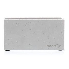 Concrette Loft Napkin Holder for Tabletop Handmade from Architectural Concrete Original Shaped Design with Small Holes Height 90mm Concrete