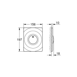 GROHE Surf | WC - Abdeckplatte | 156 x 197 mm, alpinweiß | 37063SH0