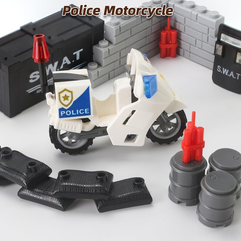 SWAT Gear Weapons Pack City Police Team with Robot Dog