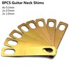 MX0312D 8Pcs Guitar Neck Shims 0.2mm 0.5mm 1mm Thickness Brass