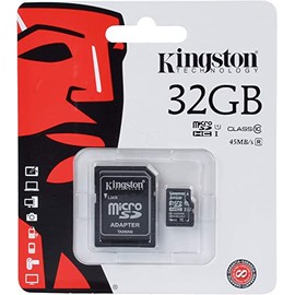 Kingston Technology SDC10G2/32GB 32 GB UHS Class 1/Class10 microSDHCUHS-I Flash Memory Card (Included microSDHC to SD Adapter), Black