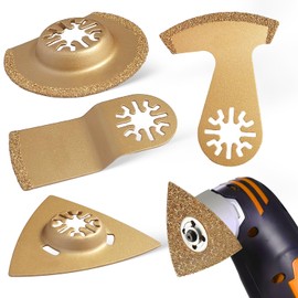 Multitool Saw Blades in 4 Shapes for Oscillation Tool Opening Grinding Cutting Clearing Used Multitool Accessories Multifunctional Tool Accessories for Construction Sites Family Workshop