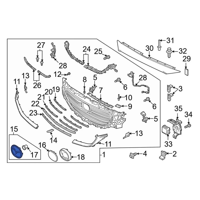 Mazda OE For Mazda CX-5 2016-2021 Mazda KA0G51730 Front Grille