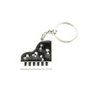 Naissant 音譜 Fashionable Clean Stone Piano Key Chains Set of