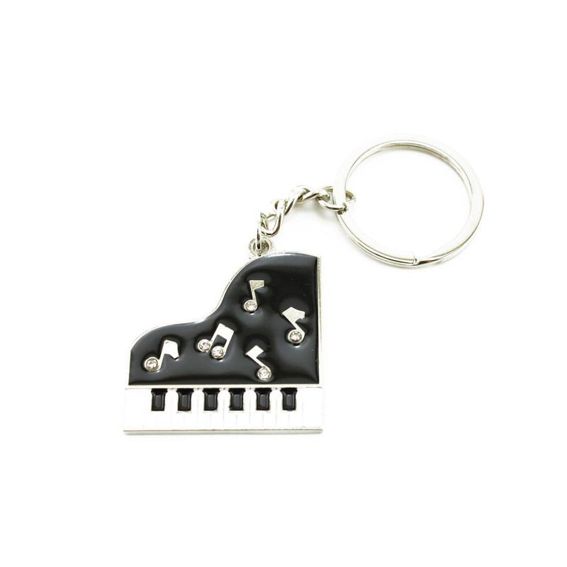Naissant 音譜 Fashionable Clean Stone Piano Key Chains Set of