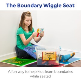Fun and Function - Boundary Wiggle Seat - Soft Plush Seat with Back & Sides to Help Kids Stay in Place (Wiggle Cushions Sold Separately) - Sensory Seat for Children with Special Needs - Ages 4+