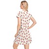 JULYTO Crawfish Pattern Nightgowns for Women Short Sleeve Sleepshirt Dress
