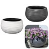 MELTOM Hanging Basket Flower Pot Removable Insert Round Waves 3D