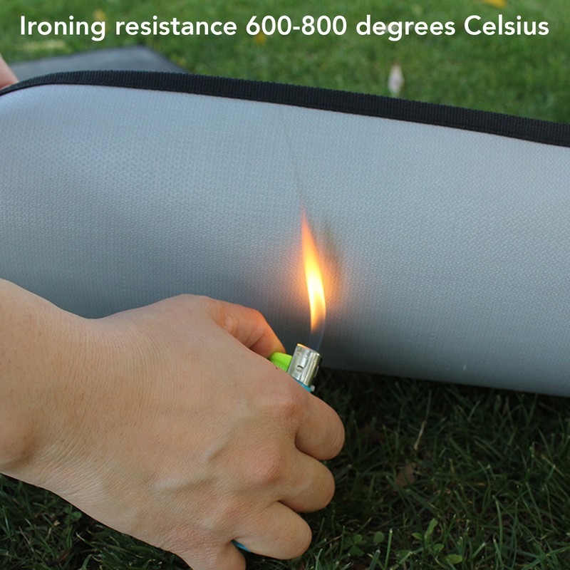 Fireproof Grill Pad Fiberglass Cloth Heat Resistant Foldable Square Fire
