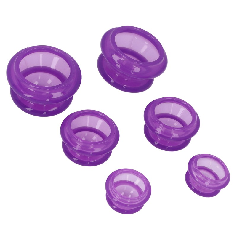 6pcs Silicone Cupping Set High Transparency Wet Absorption Negative Pressure