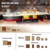 Titanic Building Set with LED Light, 2 in 1 Titanic