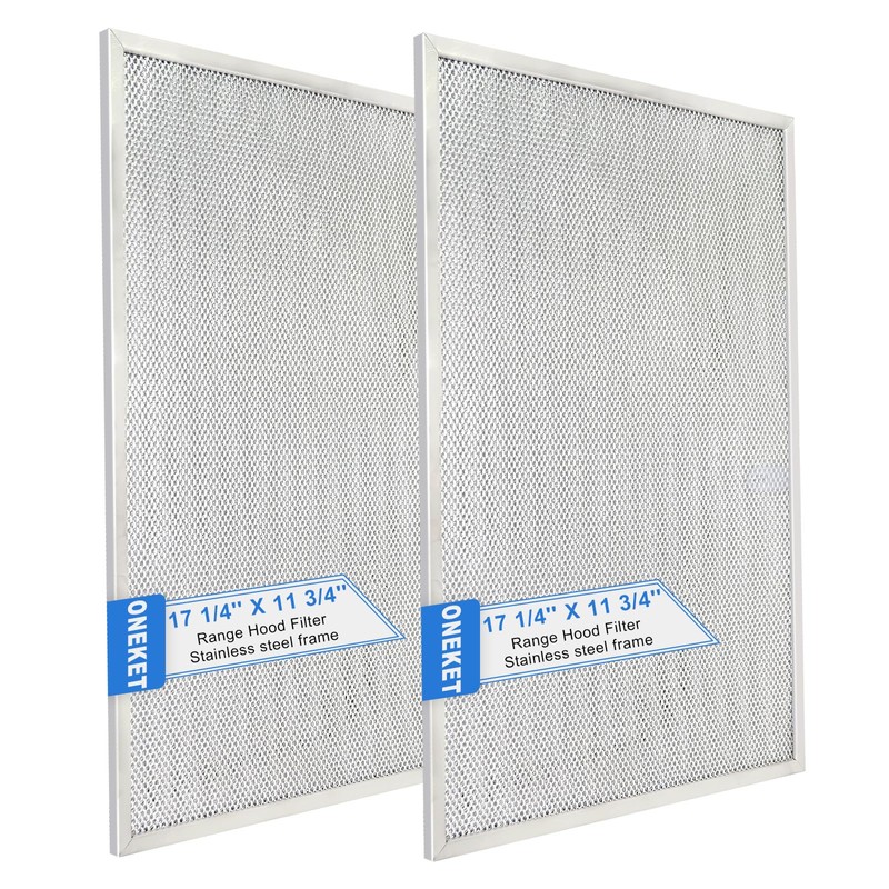 2 Pack-BPS1FA36 Range Hood Filter Upgraded Stainless Steel Frame 11-3/4"