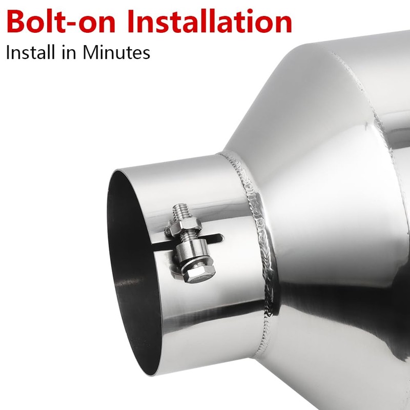 A-KARCK Exhaust Tip 4" Inlet to 10" Outlet, 15" Overall