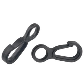 ZZLZX 12PCS Plastic Mini Hiking Clip Hooks Windproof Hat Hooks Luggage Hooks Backpack Keychains Outdoor Activity Hooks Micro Spring Zigzag Hooks for Gloves Towel Hooks Accessories Black