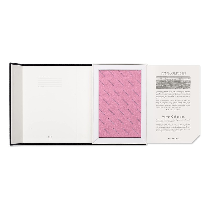 Moleskine Lined Notebook, Limited Edition Velvet Collection, Velvet Hard Cover