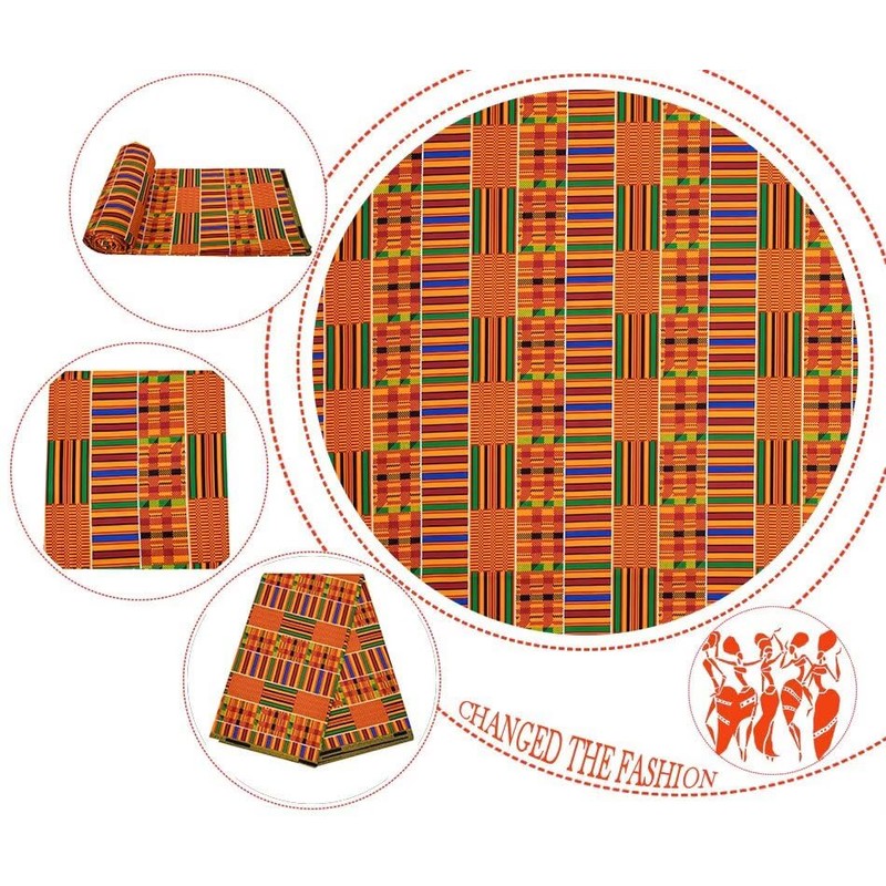 African Fabric 3 Yards Ankara Fabric Tribal Print Kente Cloth