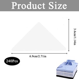 240pcs Collar Stiffeners, Collar Stay Stickers, Shirt Collar Stiffeners, Thickened PVC Collar Edge Anti-Warping Shaper for Men's and Women's Shirts Polo Shirt Collar Anti-Curling (White)