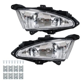 munirater 1 Pair of Clear Lens Bumper Fog Light Assembly (Left & Right Side) Replacement for Hyundai Elantra 2007-2010