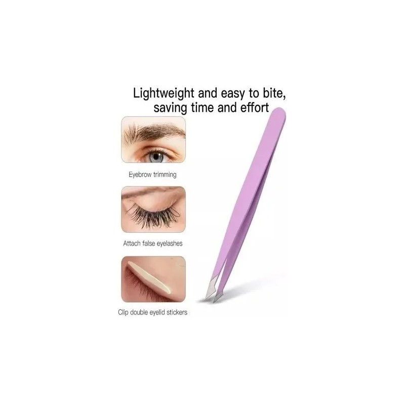 Pinza Para Depilar Cejas Profesionales De Acero Inoxidable Color Multicolor