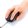 Sanwa Supply MA-MBSK315BK Antibacterial, Quiet Wired Winding Blue LED Mouse