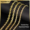 Holylegend 14K Real Gold-Plated Rope Chain for Men and Women