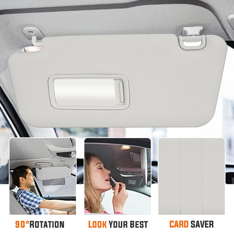 Youxmoto Left Driver Side Sun Visor for Subaru Forester 2009
