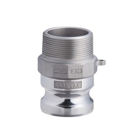 TOYOX 633-FB-1-1/2-AL Cam Lock Adapter, Male Thread, For Plant Piping and Various Machines, 1-1/2-Inch, Aluminum Alloy