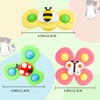 FlidRunest 3PCS Suction Cup Spinner Toys for Cat, Interactive Windmill