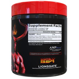Insane Labz Hellboy Edition, High Stimulant Pre Workout Powder and NO Booster with Beta Alanine, L Citrulline, and Caffeine, Boosts Focus, Energy, Endurance, Nitric Oxide Levels, 35 Srvgs, Lemonade