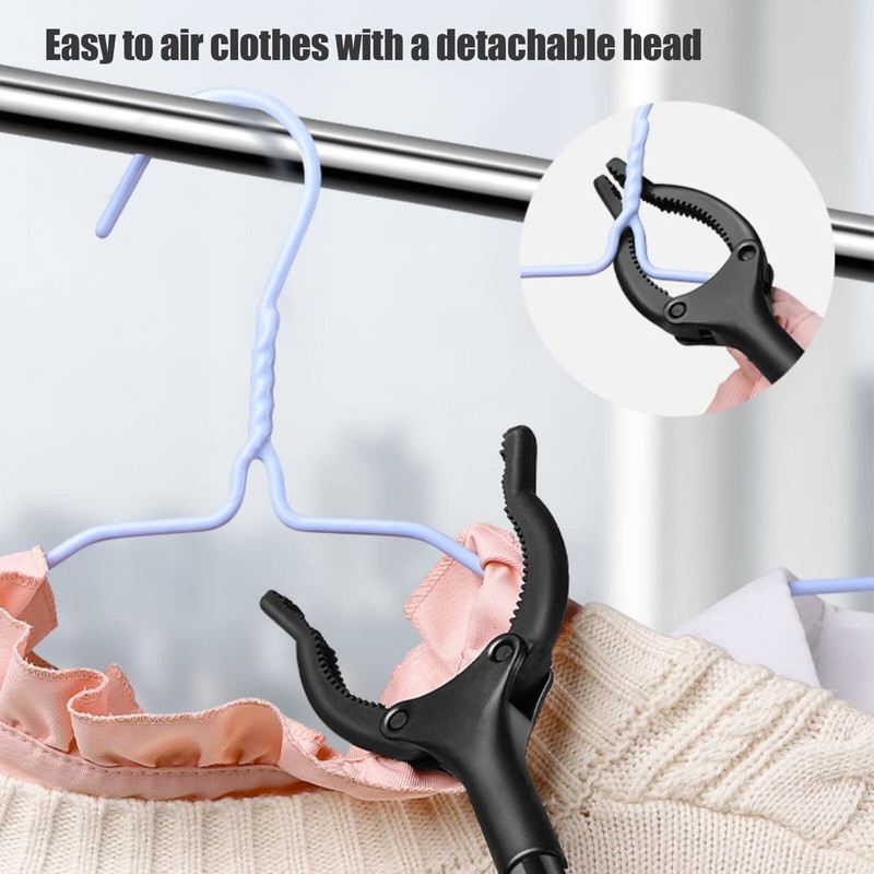 Diyxisk Pack of 2 Rubbish Tongs, Short, 28 cm, 360°