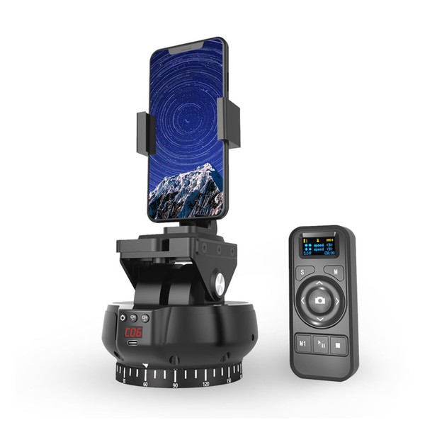Motorized Rotating Panoramic Tripod Head, 2.4G Remote Control Pan Tilt