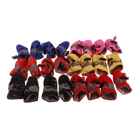 GabeFish Anti Slip Dog Socks Shoes Adjustable Drawstring Boot Paw Protectors for Small Medium Pets Cats Orange 2X-Large