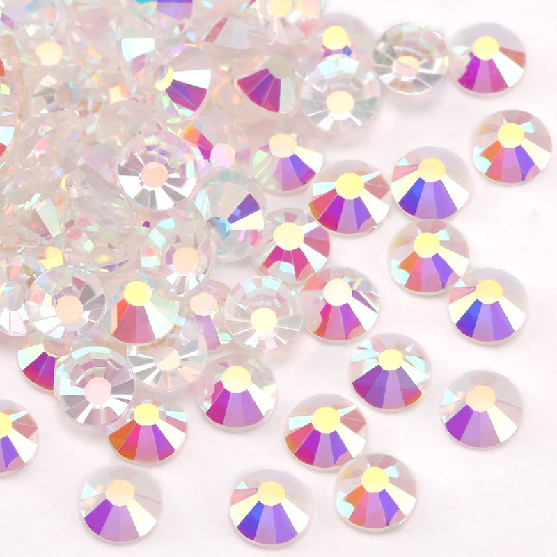 Rhinestones 1440pcs SS8 (2.3-2.5mm) Glass Flatback Crystal Transparent AB