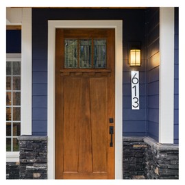 Discovered Designs –Reflective - Custom Address Number Sign – Made in USA (Reflective) Mailbox Numbers for Outside - House Numbers for Outside Modern