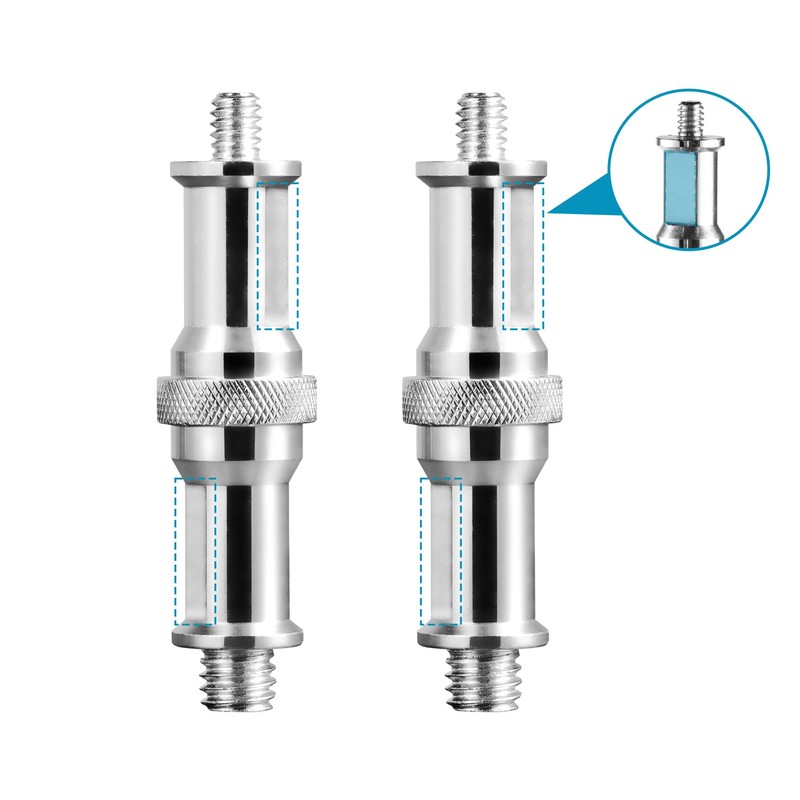 Selens 2 Pcs Up 3/8 to 1/4 Adapter Thread Screw