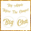 Big Apple Before The Chapel Bachelorette Banner Decoration, Gold Glitter