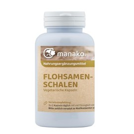 manako Psyllium Husks Vegetarian Capsules, Pack of 120, 72 g Tub (1 x 120 Capsules)