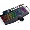 Wireless Keyboard and Mouse Combo- VEILZOR 2.4G Rechargeable Keyboard with