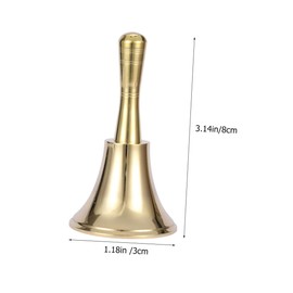 NOLITOY Christmas Hand Bell Vintage Brass Service Bell for Restaurant Lightweight Portable for Waking Training Pets Signaling Customers