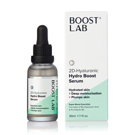 BOOST LAB 2D-Hyaluronic Hydro Boost Serum – Provides Lasting Hydration With Deep Moisturization + Plumps Skin - Paraben, Sulphate, Fragrance Free - 30 ml (1 fl oz)